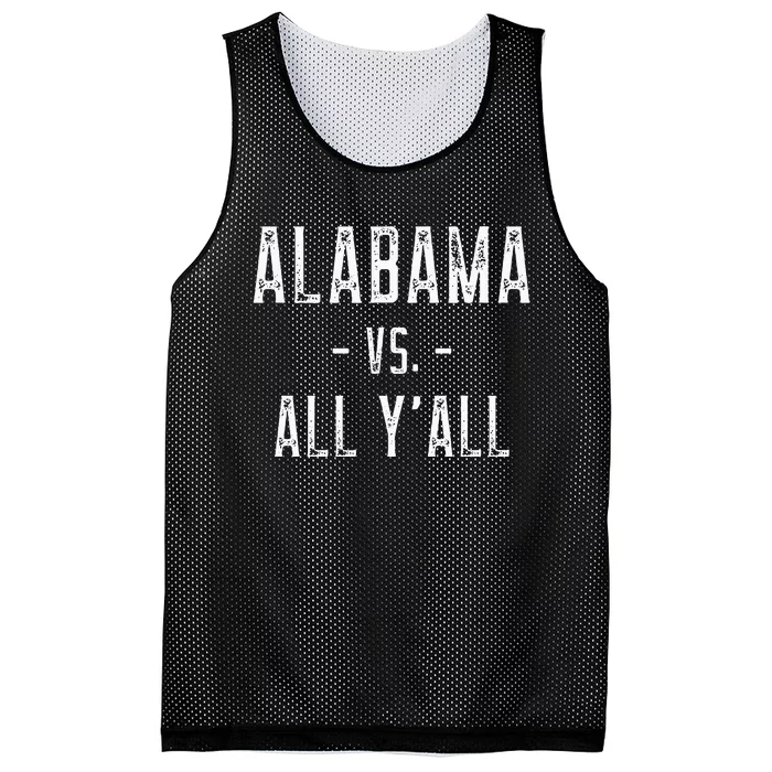 Alabama Vs All Y’all Sports Weathered Vintage Southern Mesh Reversible Basketball Jersey Tank