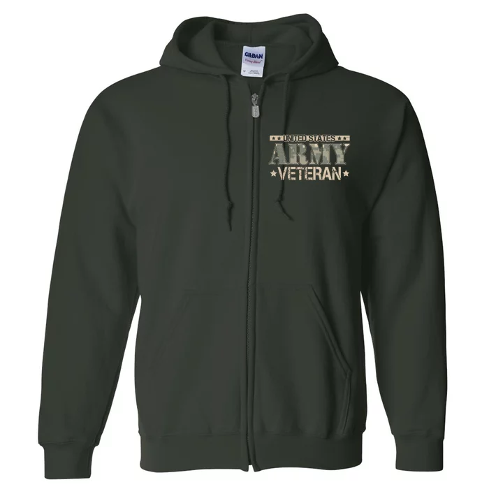 Army Veteran Full Zip Hoodie