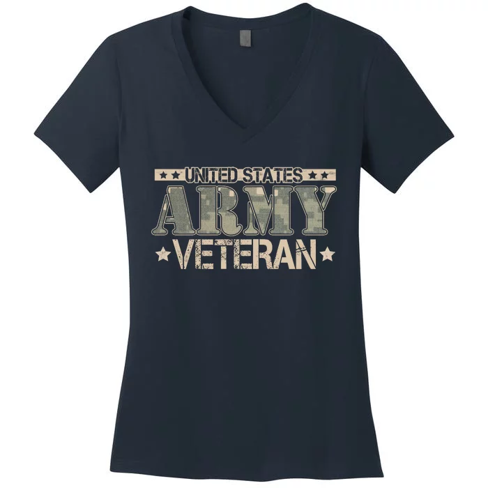 Army Veteran Women's V-Neck T-Shirt