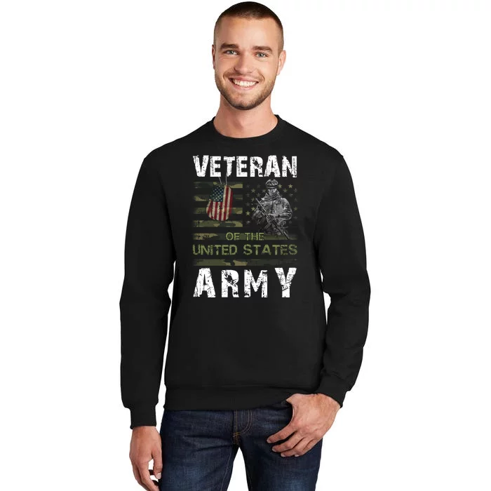 Army Veteran American Flag Sweatshirt