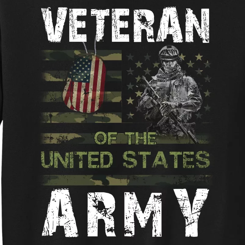 Army Veteran American Flag Sweatshirt