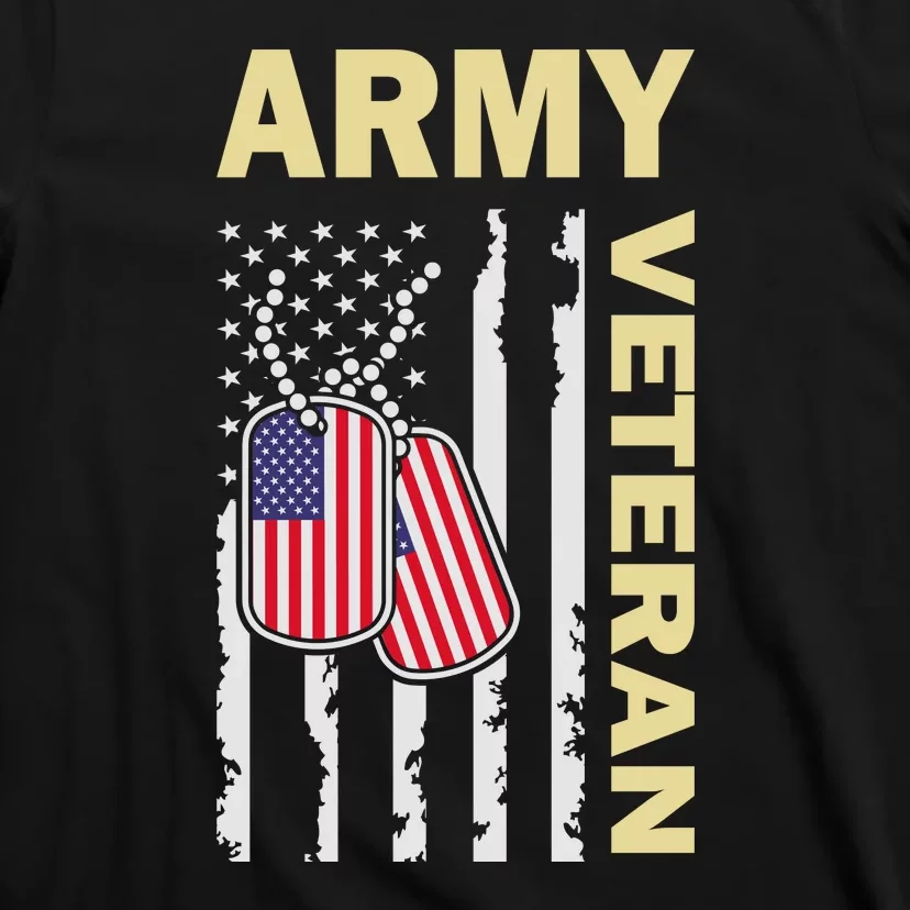 Army Veteran American Flag T-Shirt