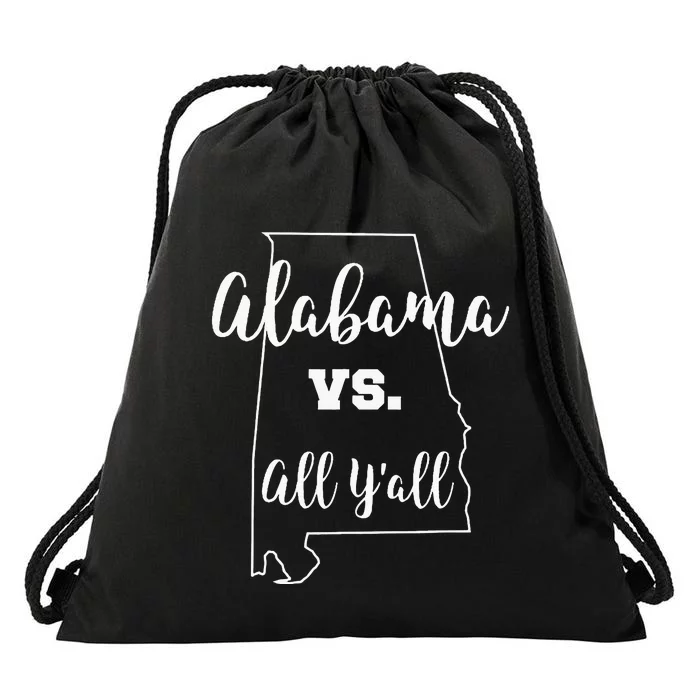 Alabama Vs. All YAll Football Season State Outline Drawstring Bag