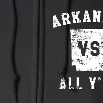 Arkansas Vs All Yall For Yall Funny Full Zip Hoodie