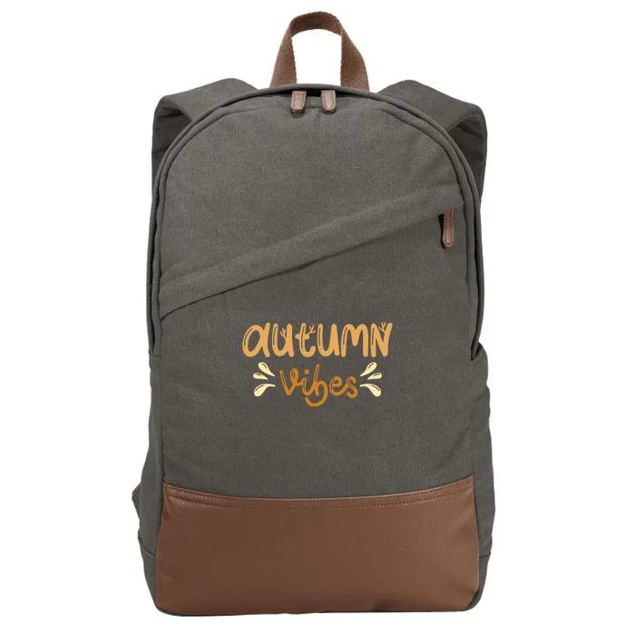 Autumn Vibes Cotton Canvas Backpack