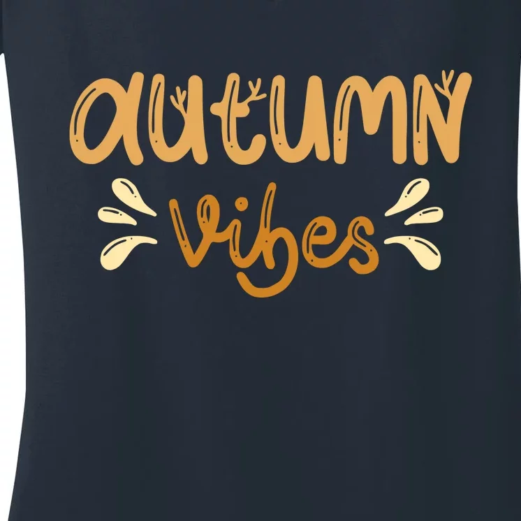 Autumn Vibes Women's V-Neck T-Shirt