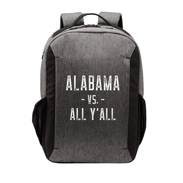 Alabama Vs All Y’all Sports Weathered Vintage Southern Vector Backpack