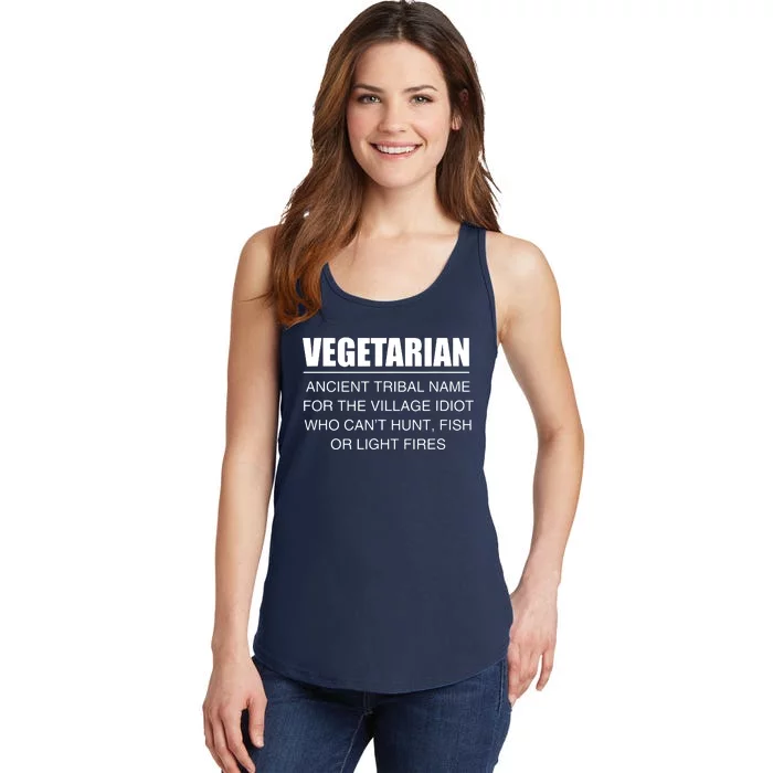 Anti Vegetarian Anti Vegan Ladies Essential Tank