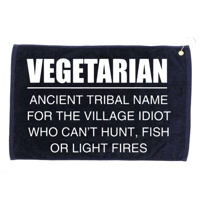 Anti Vegetarian Anti Vegan Grommeted Golf Towel