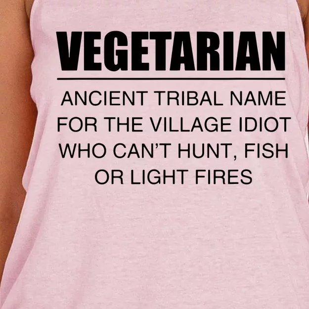 Anti Vegetarian Anti Vegan Women's Knotted Racerback Tank