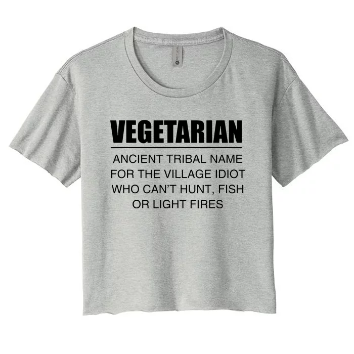 Anti Vegetarian Anti Vegan Women's Crop Top Tee