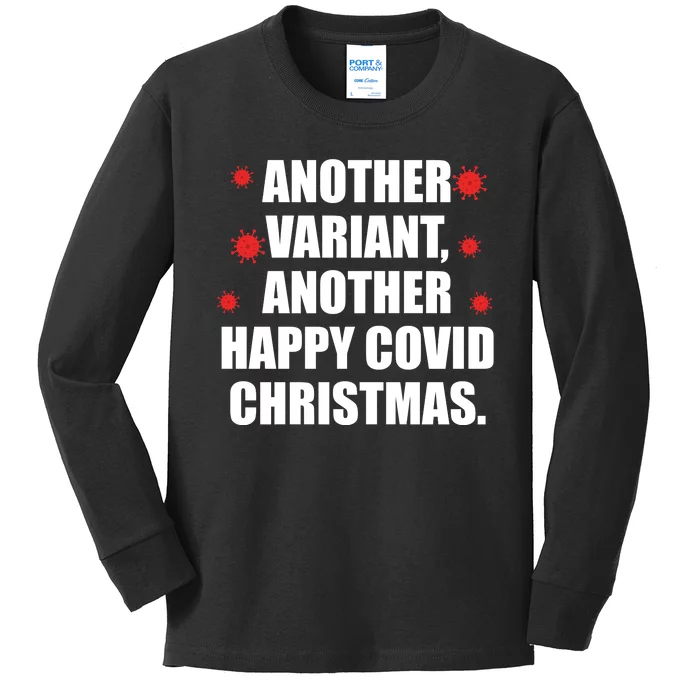 Another Variant Another Happy Covid Christmas Kids Long Sleeve Shirt