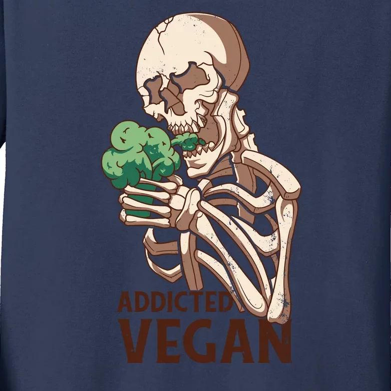 Addicted Vegan Kids Long Sleeve Shirt