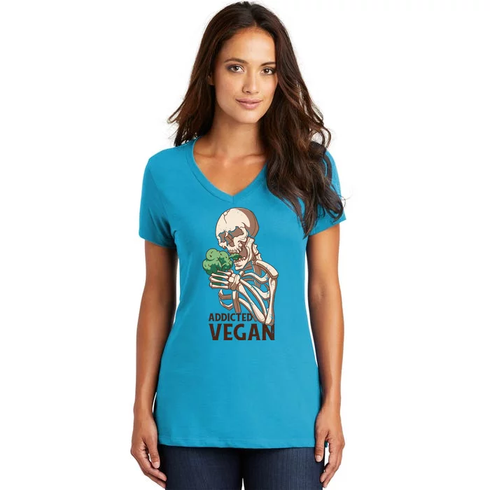 Addicted Vegan Women's V-Neck T-Shirt