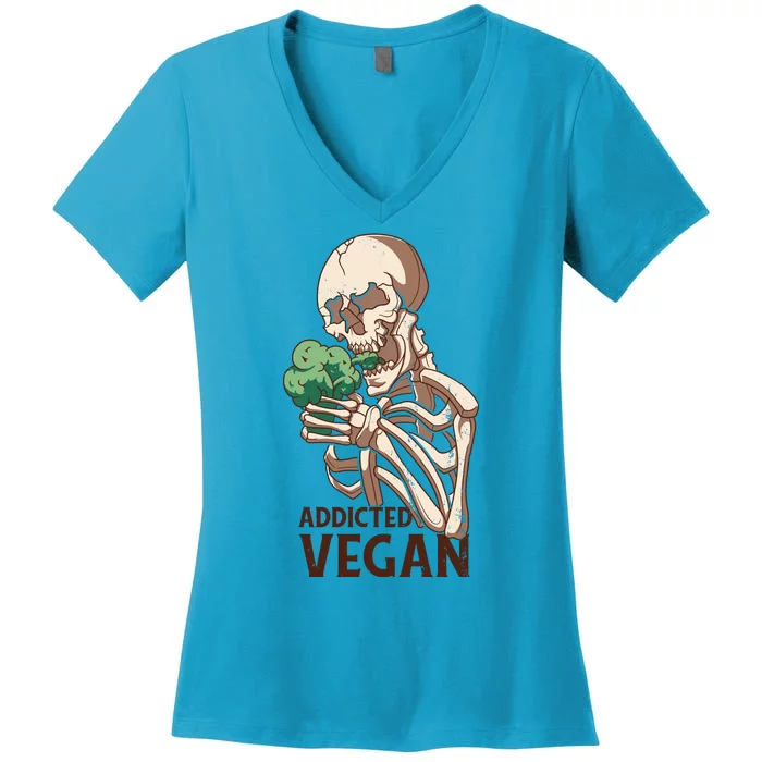 Addicted Vegan Women's V-Neck T-Shirt