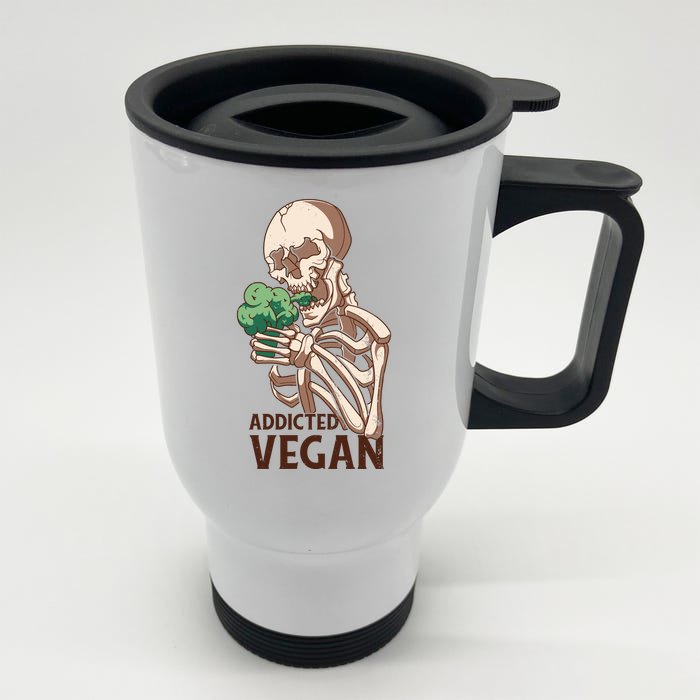 Addicted Vegan Front & Back Stainless Steel Travel Mug