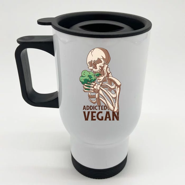 Addicted Vegan Front & Back Stainless Steel Travel Mug