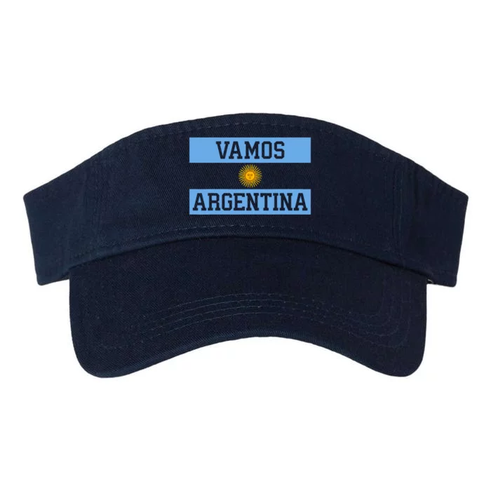 Argentina Vamos Argentina Flag Soccer Valucap Bio-Washed Visor