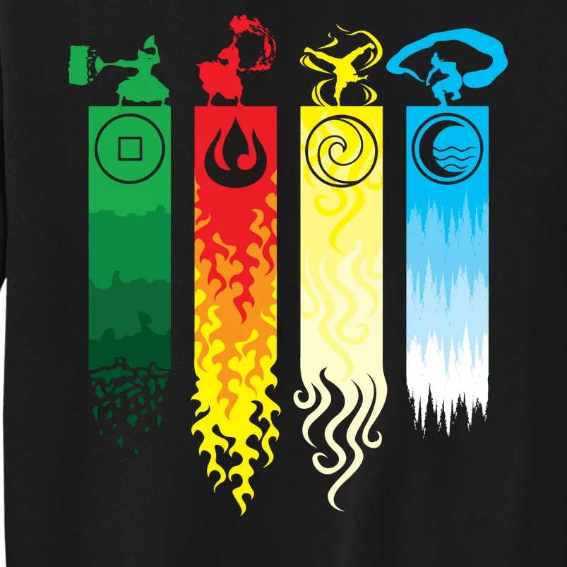 Avatar Bending Fire Water Earth Air Sweatshirt