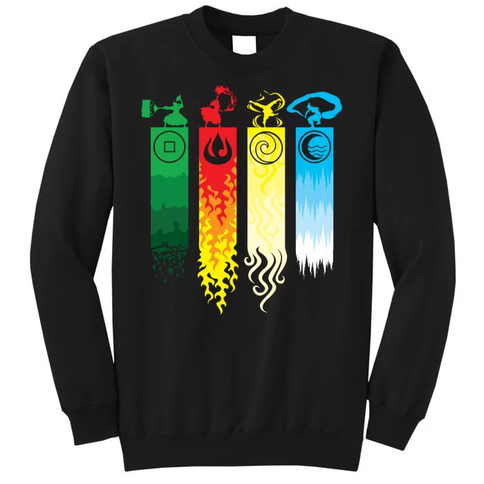 Avatar Bending Fire Water Earth Air Sweatshirt