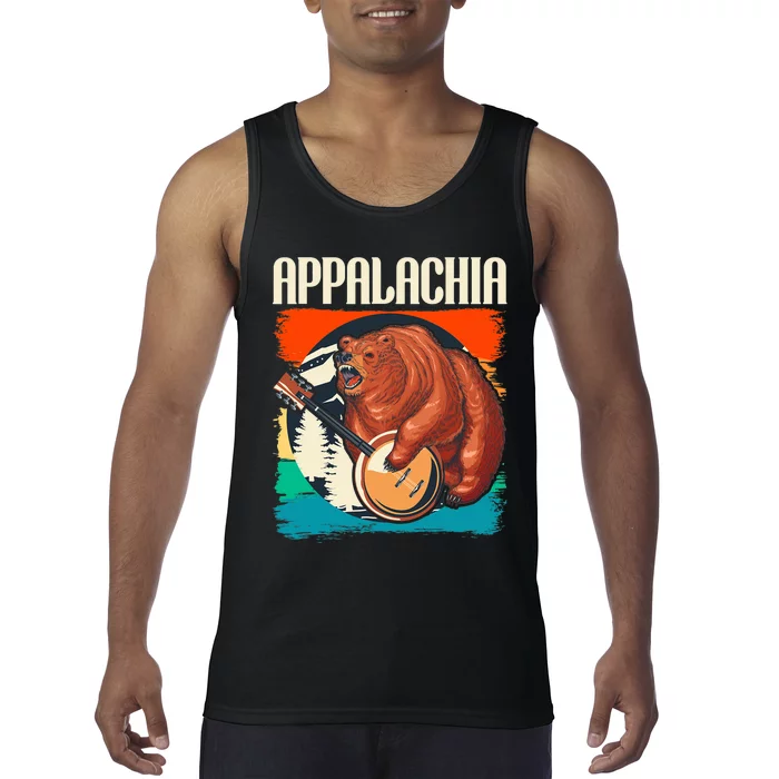 Appalachia Vintage Banjo Player Bluegrass Musician Tank Top