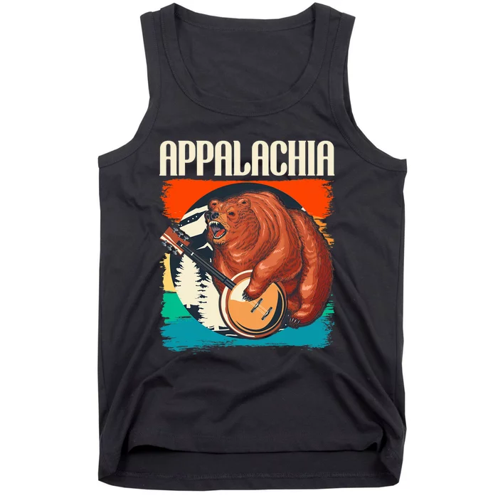 Appalachia Vintage Banjo Player Bluegrass Musician Tank Top