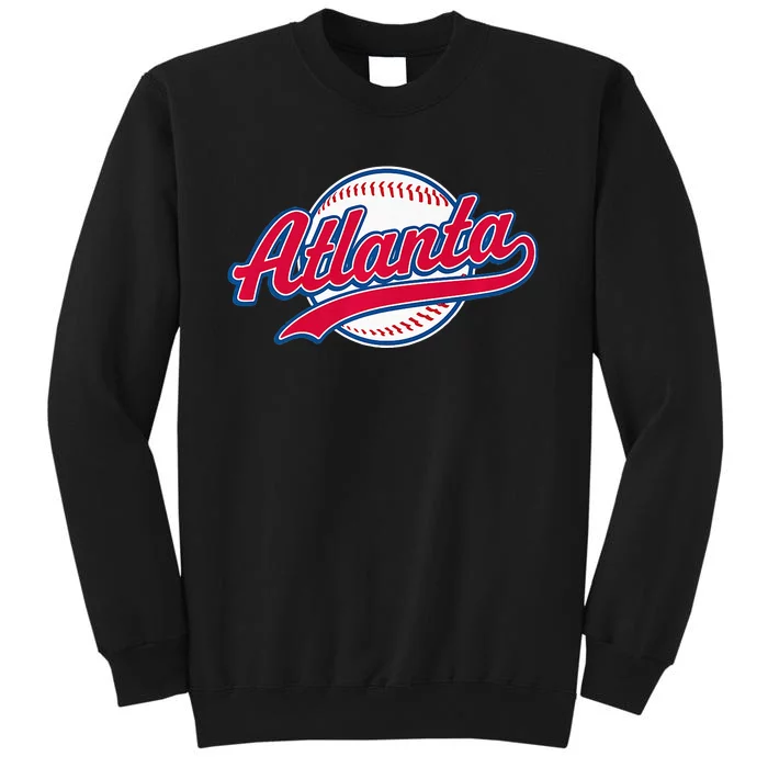 Atlanta Vintage Baseball Throwback Retro Design Sweatshirt