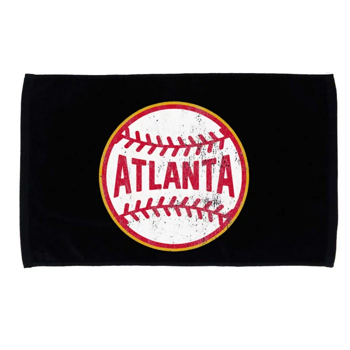 Atlanta  Vintage Baseball Throwback Retro Design Microfiber Hand Towel