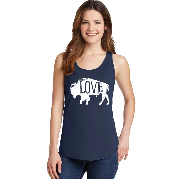 American Vintage Buffalo Silhouette Love Bison Tee Ladies Essential Tank