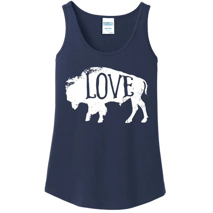 American Vintage Buffalo Silhouette Love Bison Tee Ladies Essential Tank