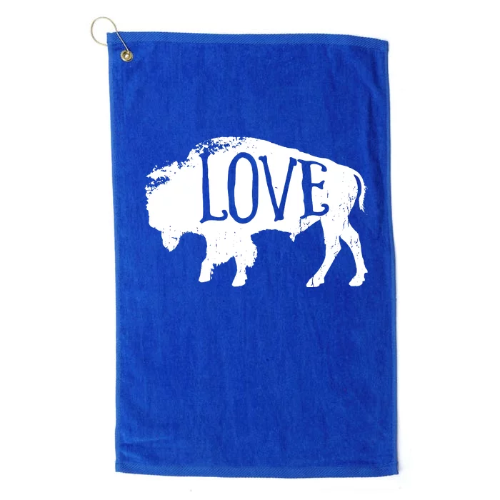 American Vintage Buffalo Silhouette Love Bison Tee Platinum Collection Golf Towel