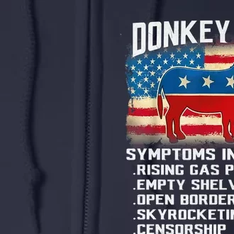 Anti Virus Biden Donkey Pox Symptoms Include Funny Biden Full Zip Hoodie