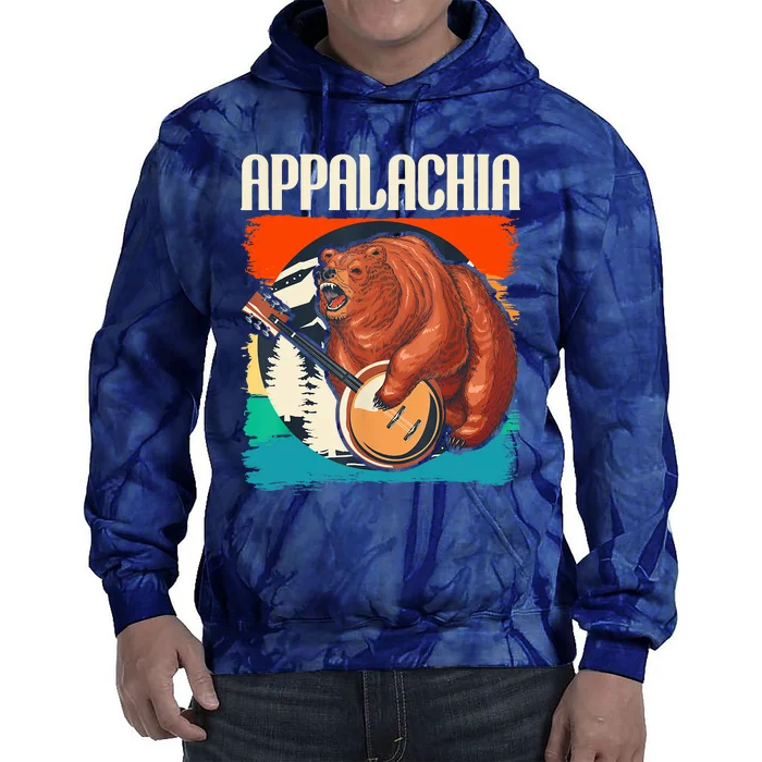 Appalachia Vintage Banjo Player Bluegrass Musician Tie Dye Hoodie