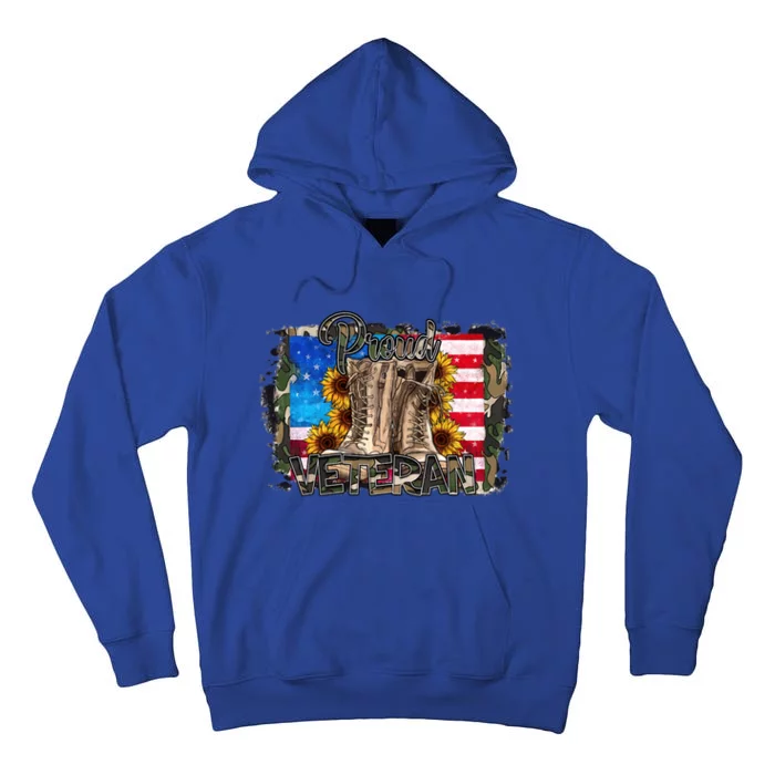 Army Veteran Boots Proud Veteran Army Dad Proud Veteran Gift Tall Hoodie