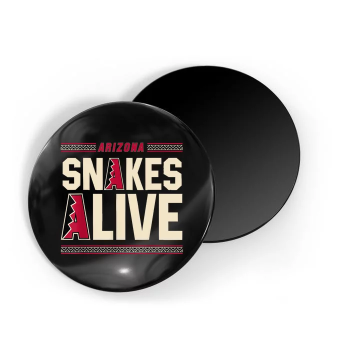 Arizona Vintage Baseball Snakes Alive Magnet