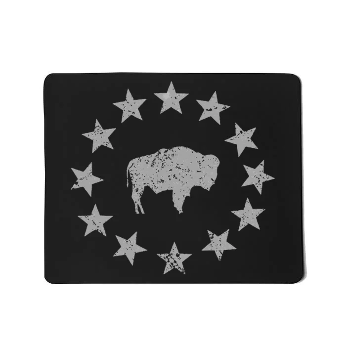 American Vintage Buffalo Silhouette Love Bison Mousepad