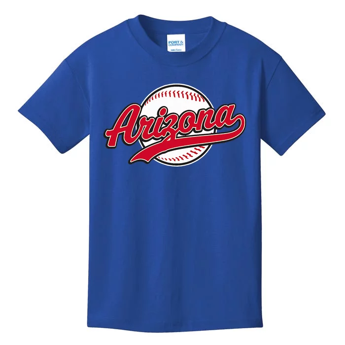 Arizona Vintage Baseball Throwback Retro Design Kids T-Shirt