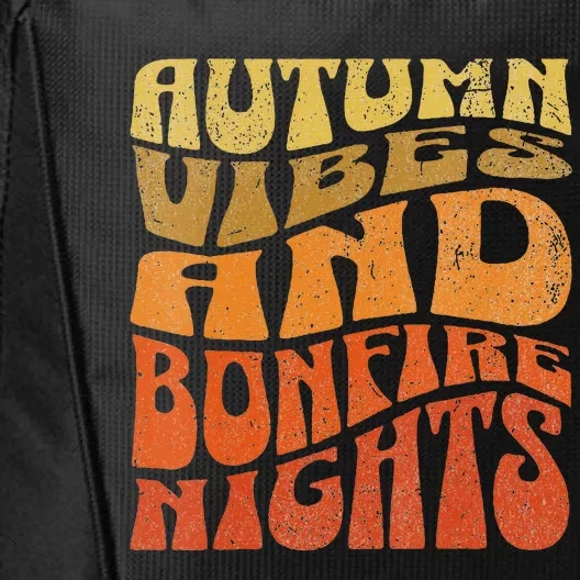 Autumn Vibes & Bonfire Nights Cozy Fall City Backpack