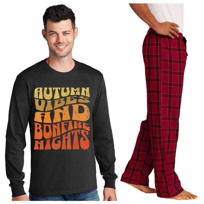 Autumn Vibes & Bonfire Nights Cozy Fall Long Sleeve Pajama Set