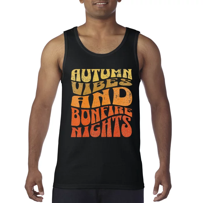 Autumn Vibes & Bonfire Nights Cozy Fall Tank Top