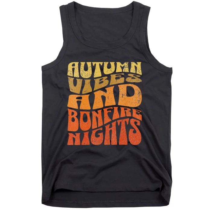 Autumn Vibes & Bonfire Nights Cozy Fall Tank Top