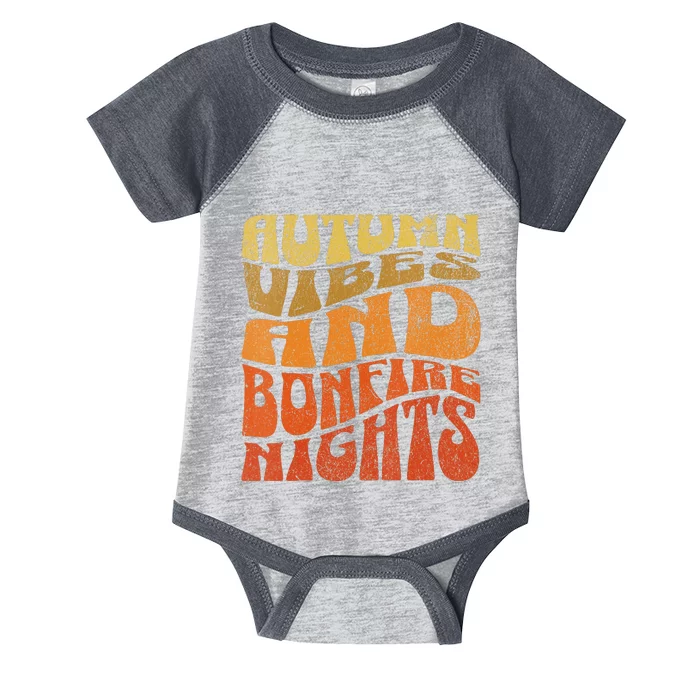 Autumn Vibes & Bonfire Nights Cozy Fall Infant Baby Jersey Bodysuit