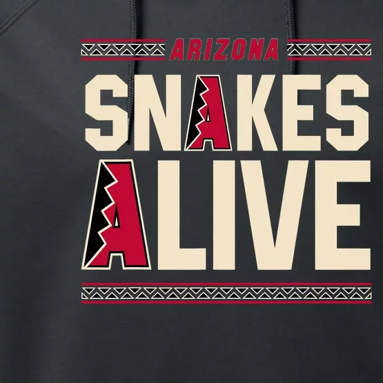 Arizona Vintage Baseball Snakes Alive Performance Fleece Hoodie