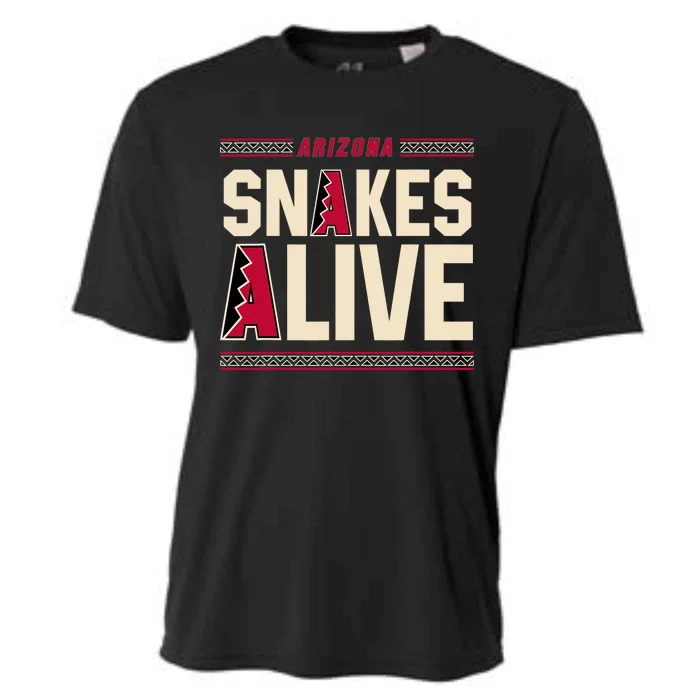 Arizona Vintage Baseball Snakes Alive Cooling Performance Crew T-Shirt