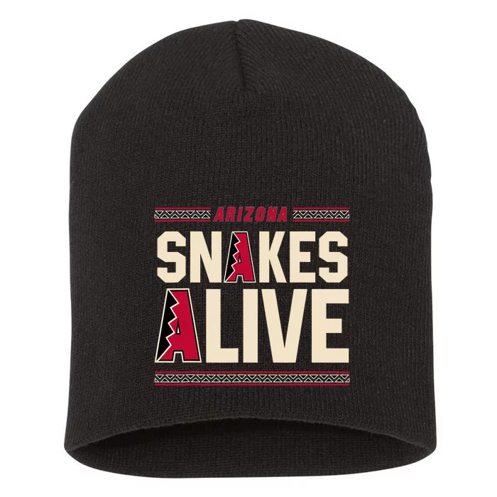 Arizona Vintage Baseball Snakes Alive Short Acrylic Beanie