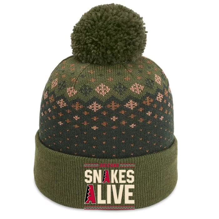 Arizona Vintage Baseball Snakes Alive The Baniff Cuffed Pom Beanie