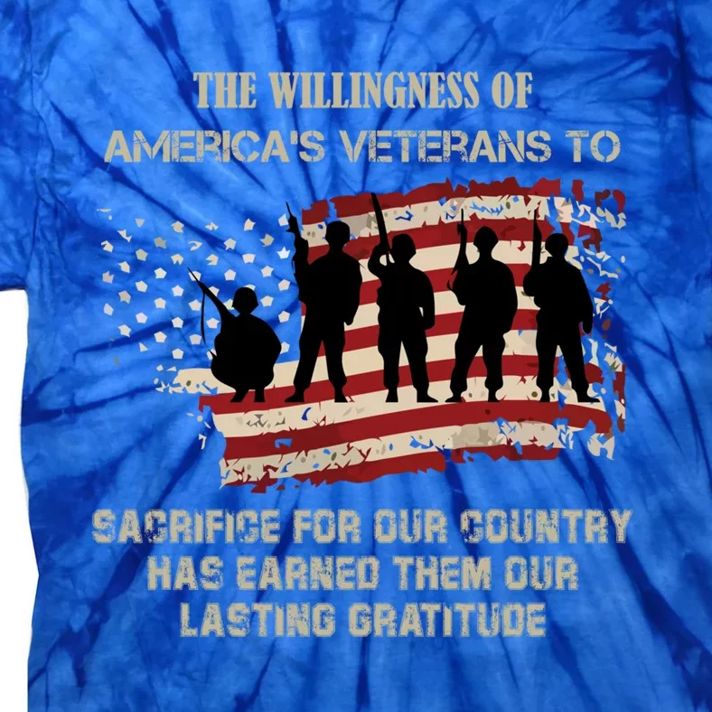 America's Veterans Combat Patriotic Great Gift Tie-Dye T-Shirt