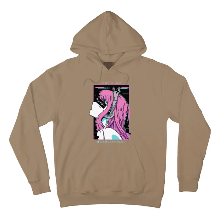 Aesthetic Vaporwave Crazy Waifu Anime Girl Hoodie