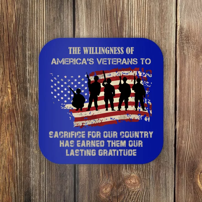 America's Veterans Combat Patriotic Funny Gift Coaster