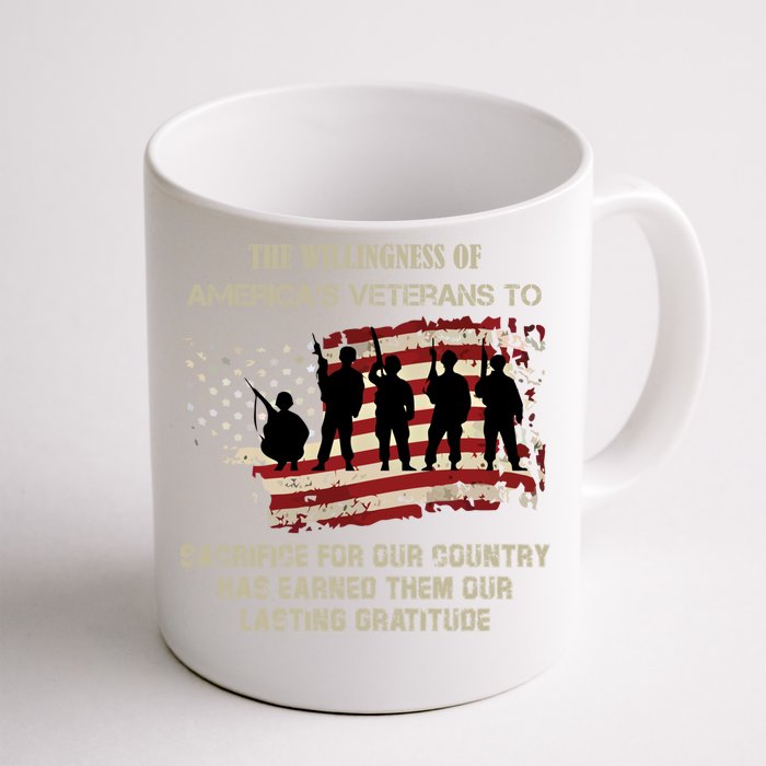 America's Veterans Combat Patriotic Funny Gift Front & Back Coffee Mug